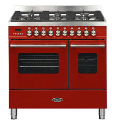 Britannia RC-9TG-DE Delphi Dual Fuel Range Cooker Red